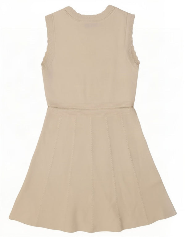 Zara Womens Sleeveless Swing Dress UK 14 Large White Polyamide