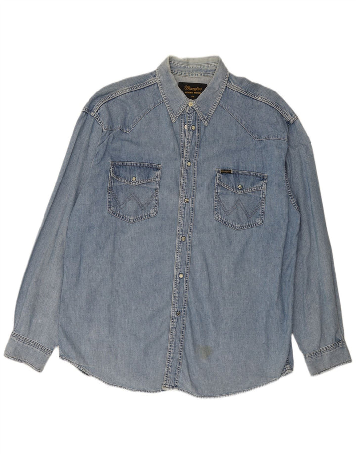 Wrangler Herren Jeanshemd 2XL Blaue Baumwolle