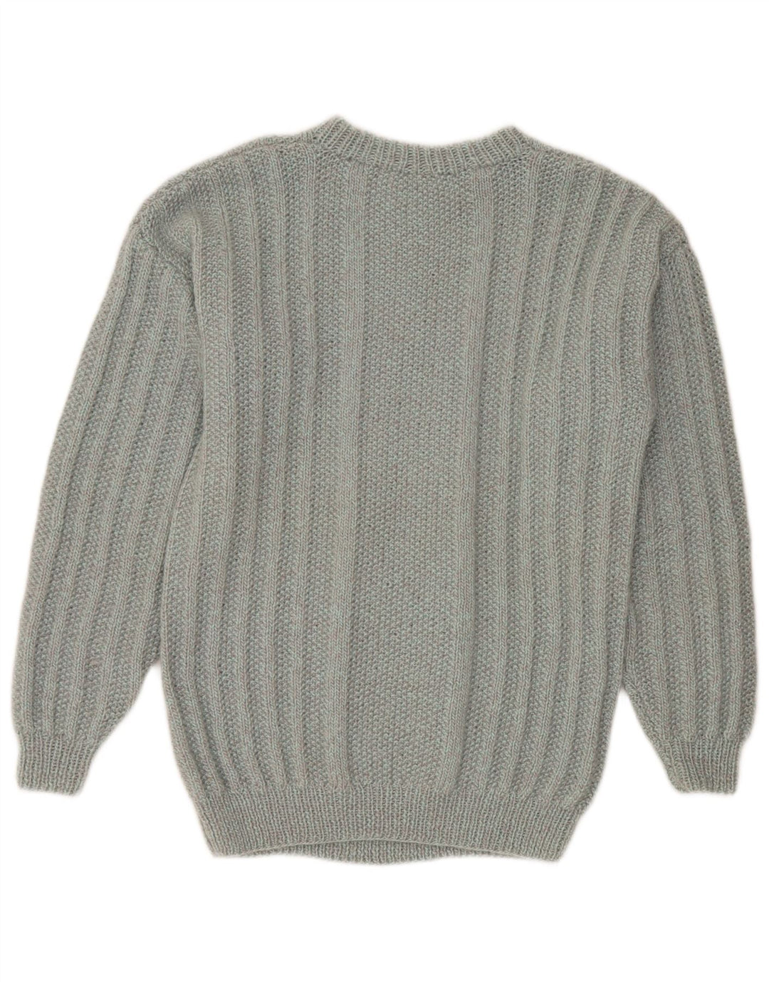 Vintage Herren Pullover mit Rundhalsausschnitt Mittelgrau