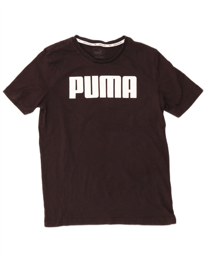 Puma Herren Grafik T-Shirt Top Small Schwarz Baumwolle