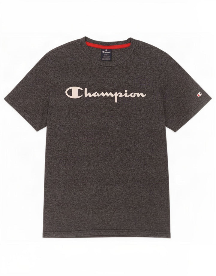 Champion Herren-T-Shirt mit Grafik, groß, grau gefleckt