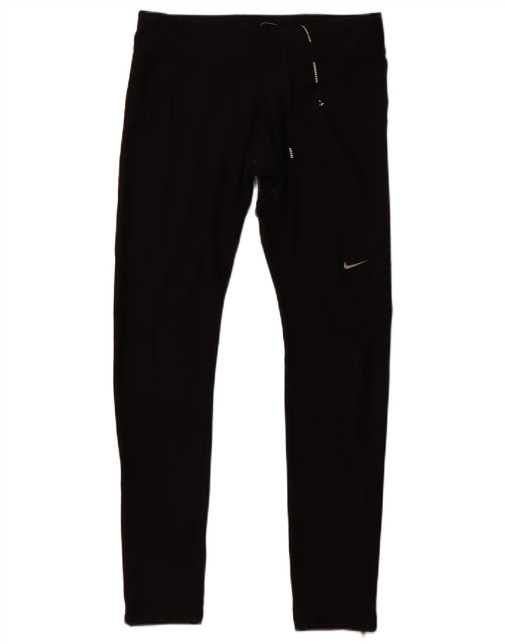 NIKE Damen Dri Fit Leggings UK 12 Medium Schwarz