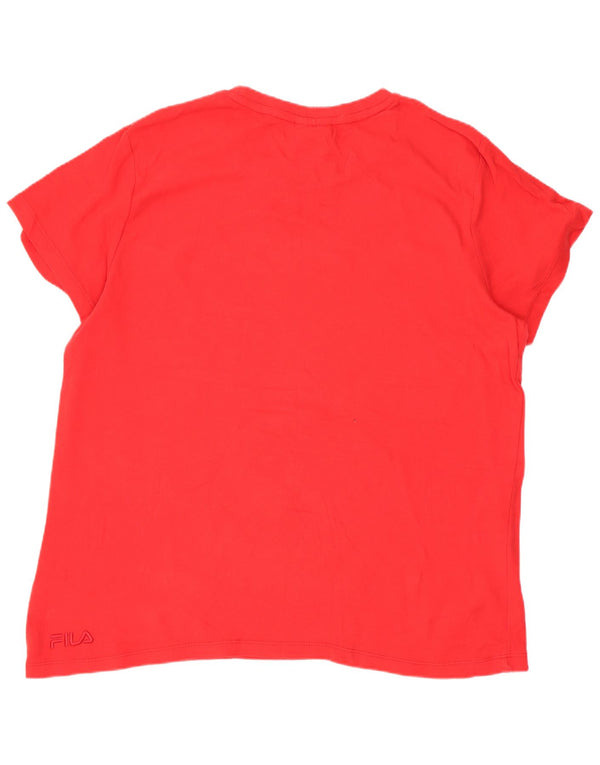 Fila T-Shirt mit Grafik für Mädchen, 15–16 Jahre, rote Baumwolle
