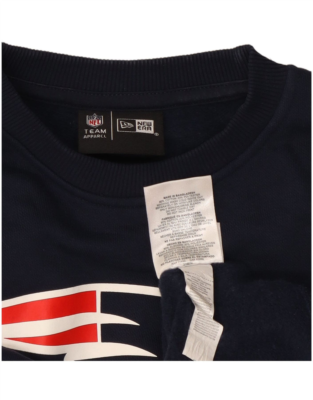 New Era Herren-Sweatshirt der New England Patriots in mittlerem Marineblau