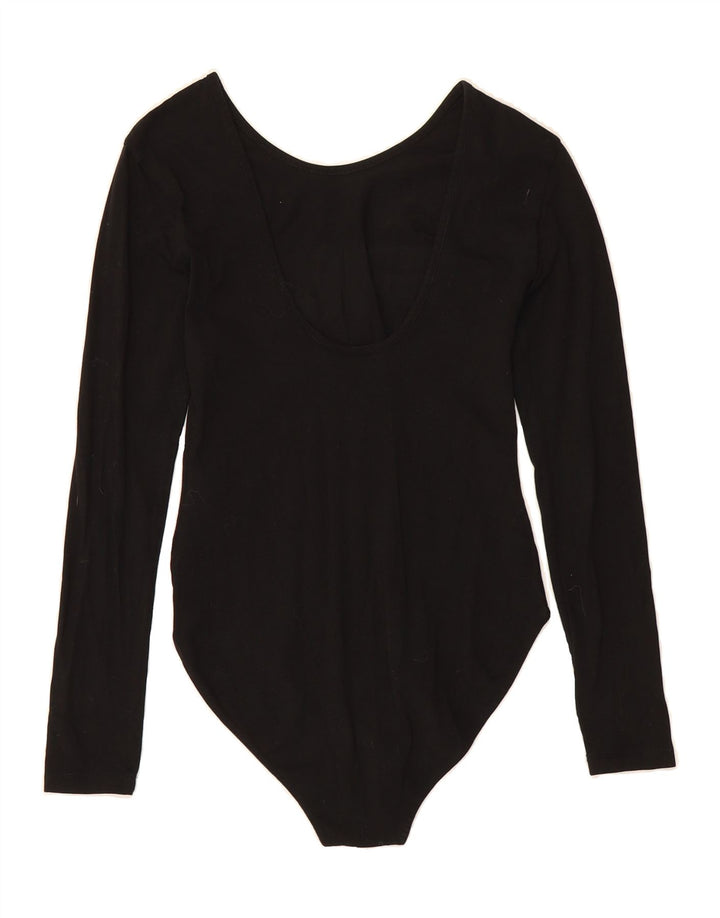 FILA Womens Graphic Bodysuit UK 8 Small Black Cotton Vintage Fila and Second-Hand Fila from Messina Hembry 