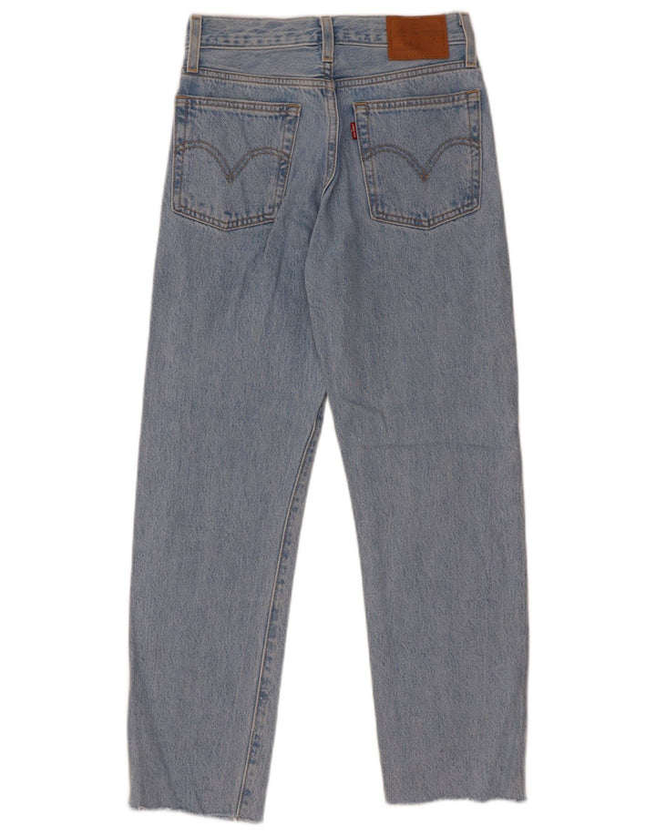 Levi's Damen Wedge Straight Jeans W24 L28 Blaue Baumwolle
