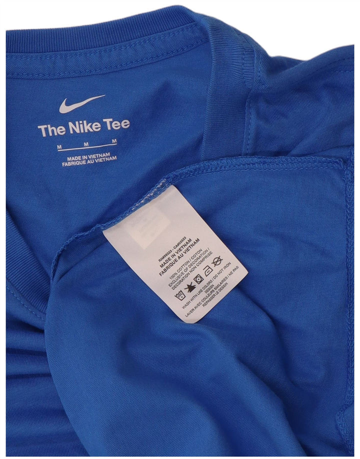 Nike Herren-Grafikoberteil mit langen Ärmeln aus mittelblauer Baumwolle