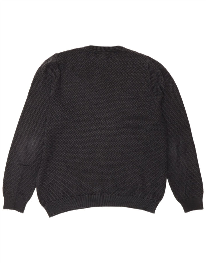 Marks & Spencer Herren-Pullover, reguläre Passform, Rundhalsausschnitt, Größe L, Schwarz