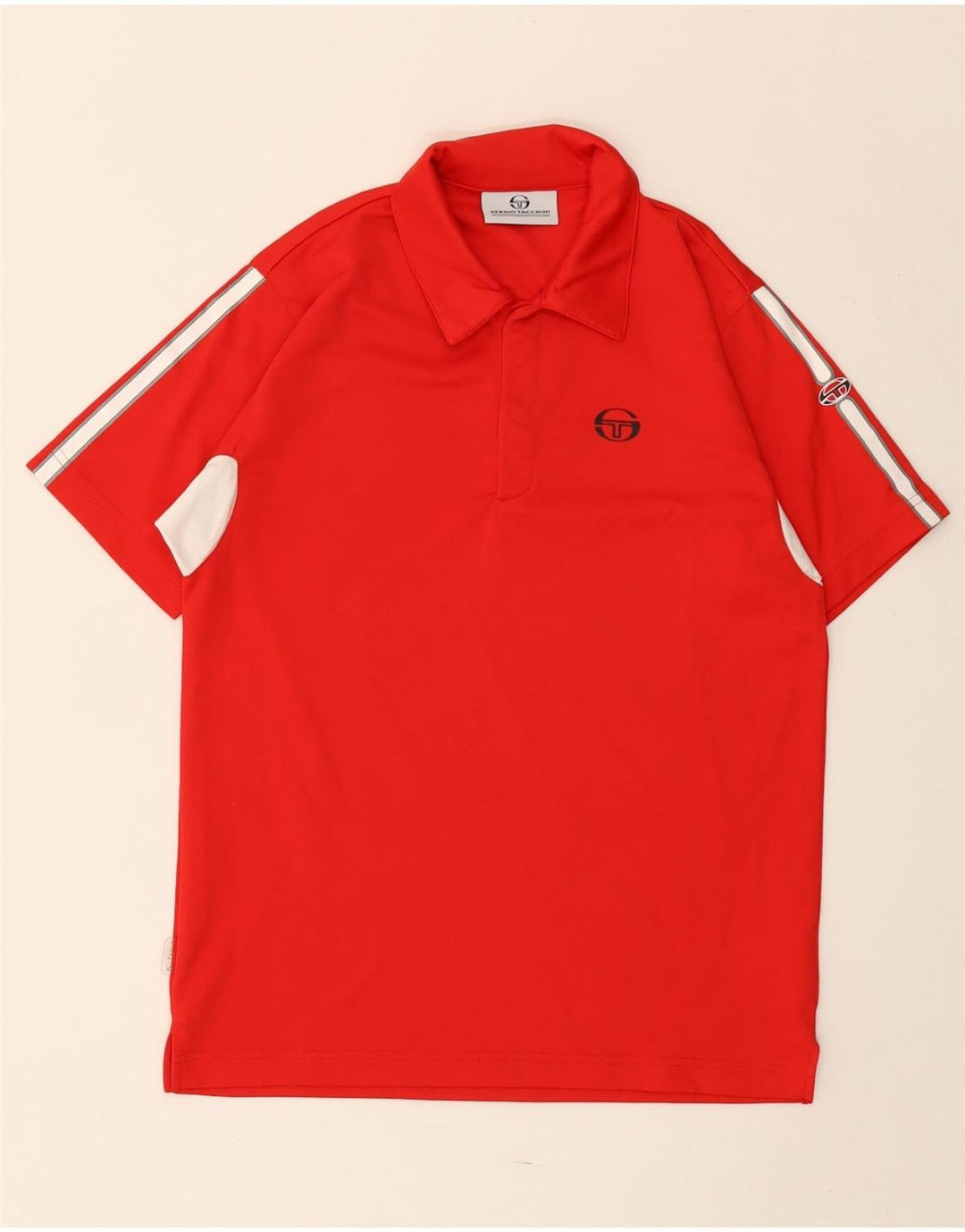 SERGIO TACCHINI Jungen-Poloshirt, 13–14 Jahre, XL, rotes Colourblock-Polyester