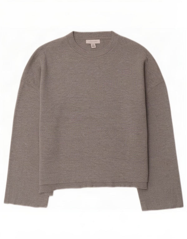 Topshop Damen-Oberteil in Übergröße, 3/4-Ärmel, UK-Größe 10, Größe S, Grau