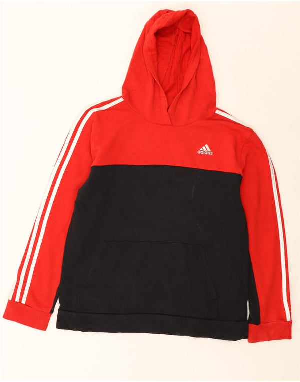Adidas Mädchen Kapuzenpullover, 13–14 Jahre, XL, rot, Colourblock-Baumwolle