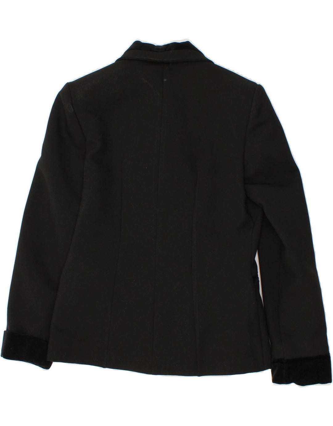 VINTAGE Womens Double Breasted Blazer Jacket IT 46 Large Black Polyester Vintage Vintage and Second-Hand Vintage from Messina Hembry 