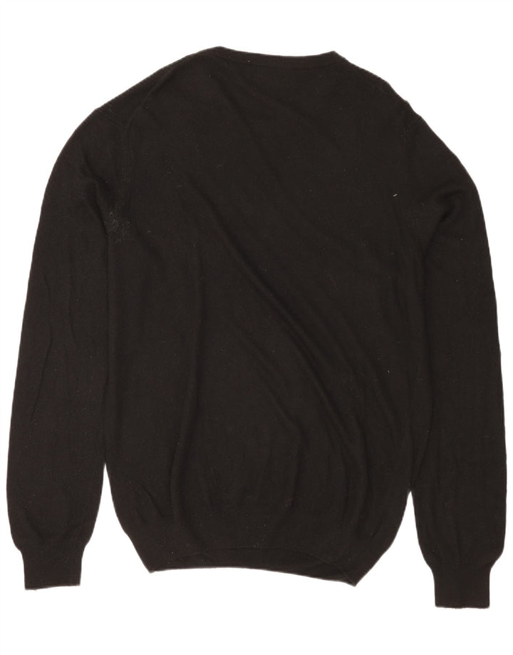 TRUSSARDI Herren-Pullover mit U-Boot-Ausschnitt, groß, aus schwarzem Polyamid