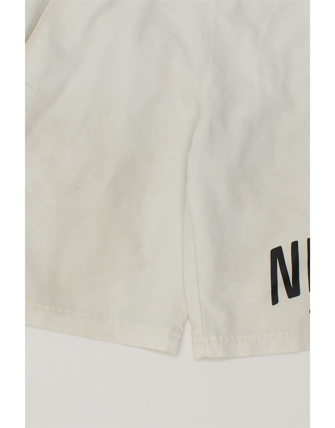 NIKE Boys Graphic Sport Shorts 10-11 Years Medium White Polyester Vintage Nike and Second-Hand Nike from Messina Hembry 