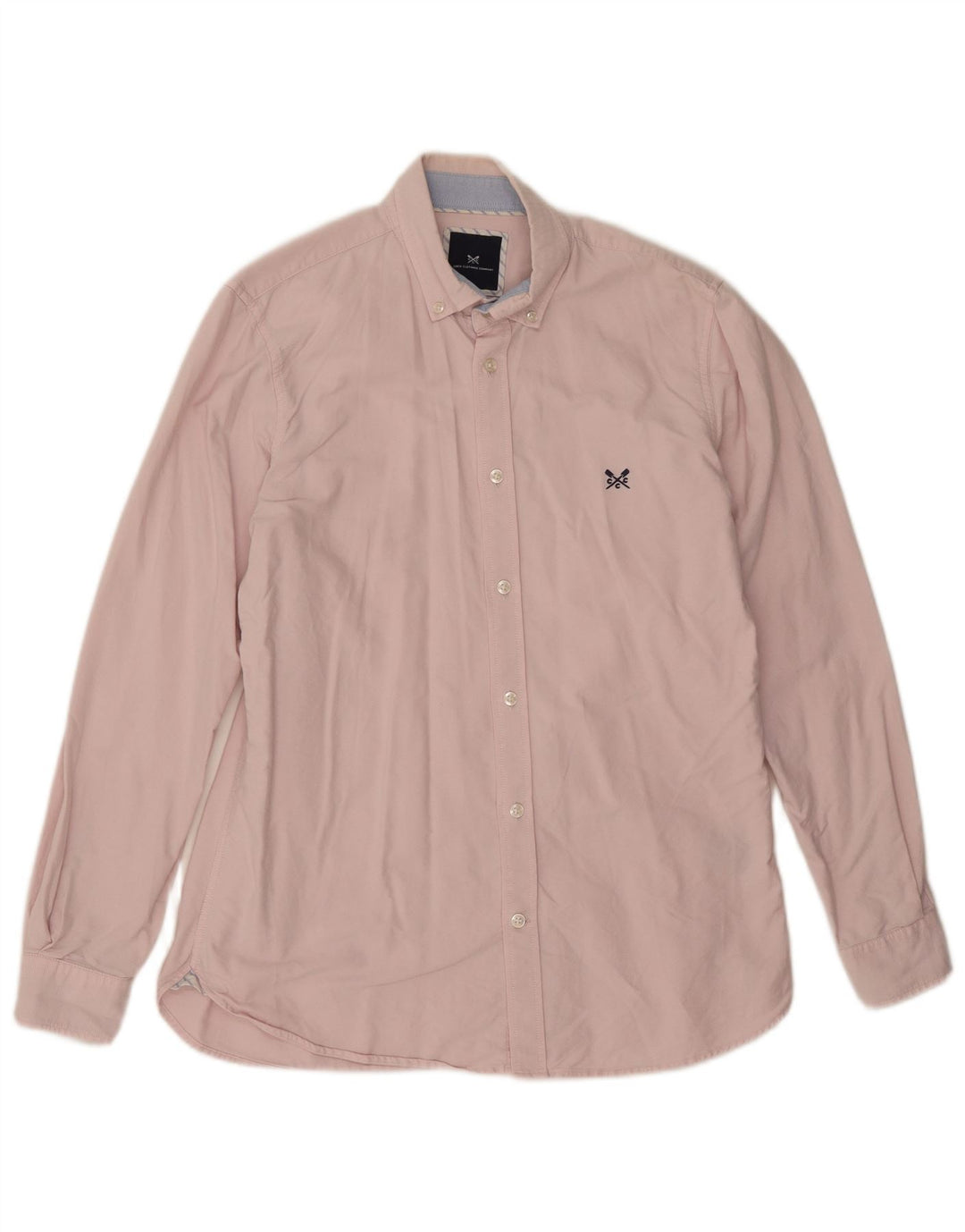 Crew Clothing Herren-Slim-Fit-Hemd aus mittelrosa Baumwolle