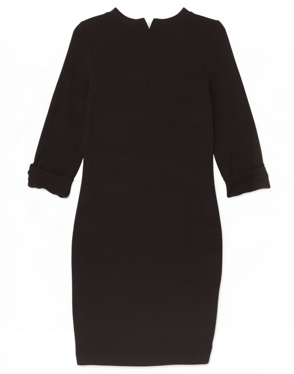 French Connection Damen-Etuikleid mit 3/4-Ärmeln, UK 6 XS, schwarze Viskose