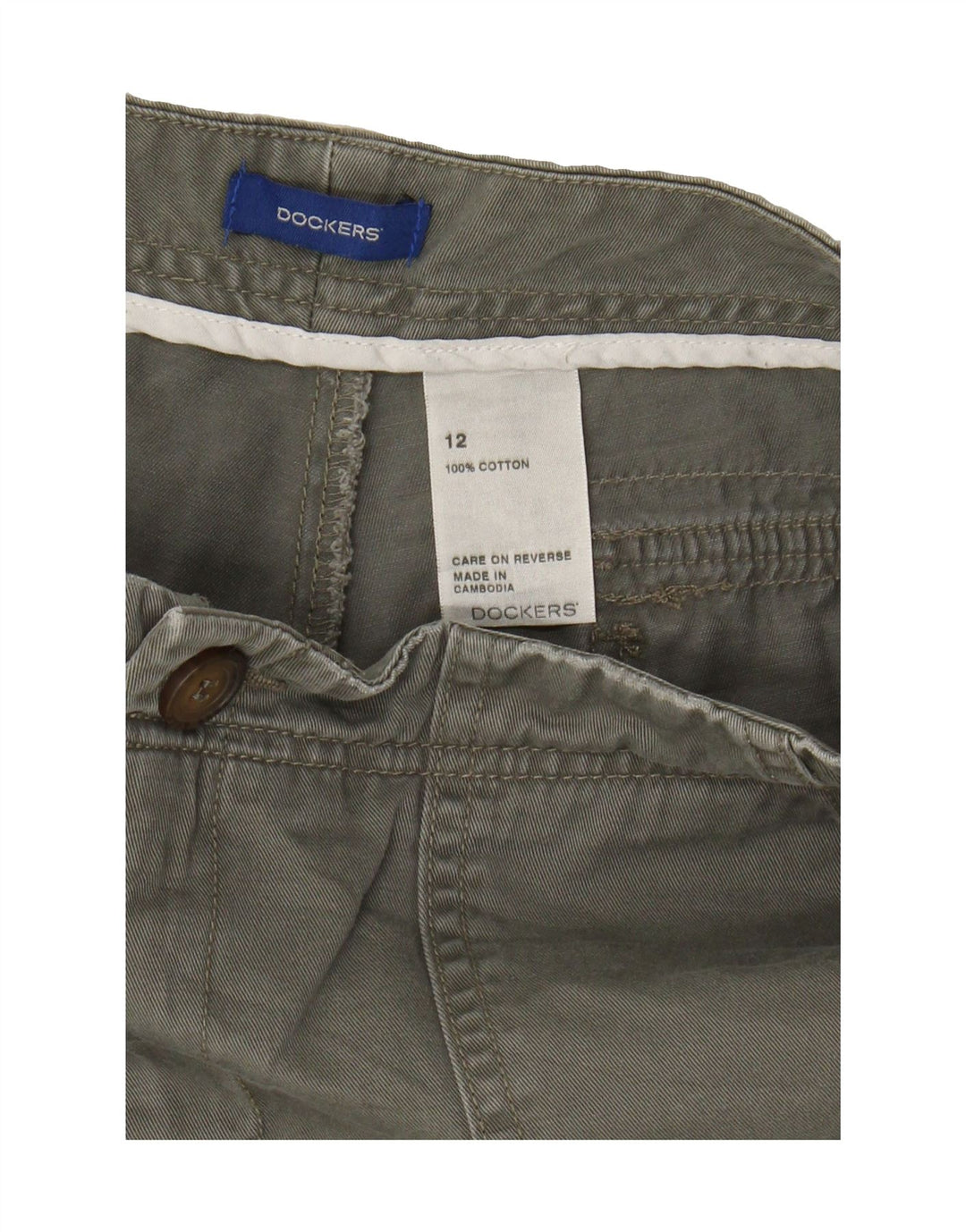 DOCKERS Womens Chino Shorts US 12 Large W32 Khaki Cotton Vintage Dockers and Second-Hand Dockers from Messina Hembry 