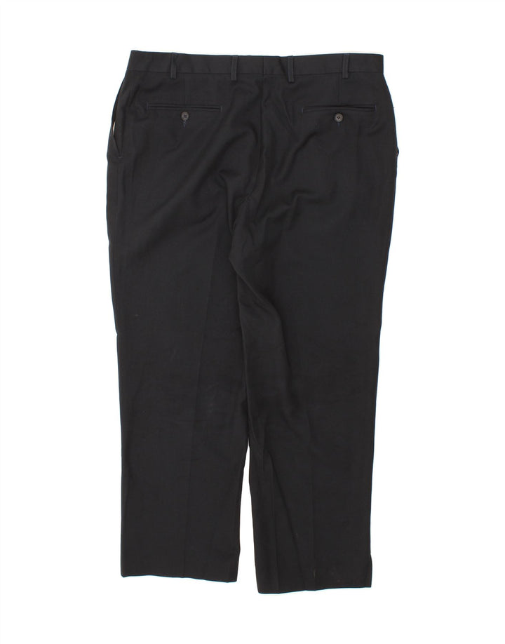 IZOD Mens Slim Suit Trousers W38 L30 Navy Blue Polyester Vintage Izod and Second-Hand Izod from Messina Hembry 