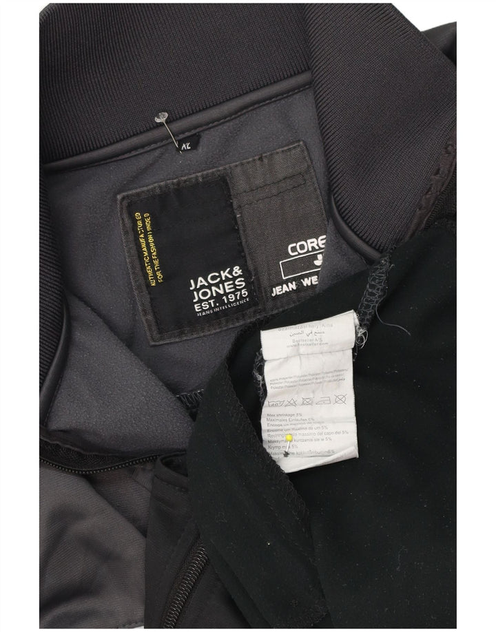 Jack & Jones Herren-Trainingsanzugoberteil mit Grafik, XL, Schwarz, Farbblock