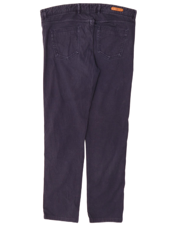 Massimo Dutti Herren Slim Fit Freizeithose EU 44 Large W34 L32 Marineblau