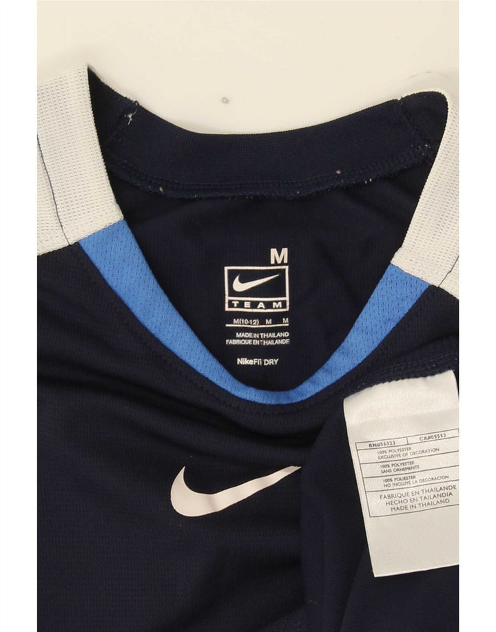 Nike Jungen-Top mit Grafik, 10–11 Jahre, mittelgroß, Marineblau, Farbblock