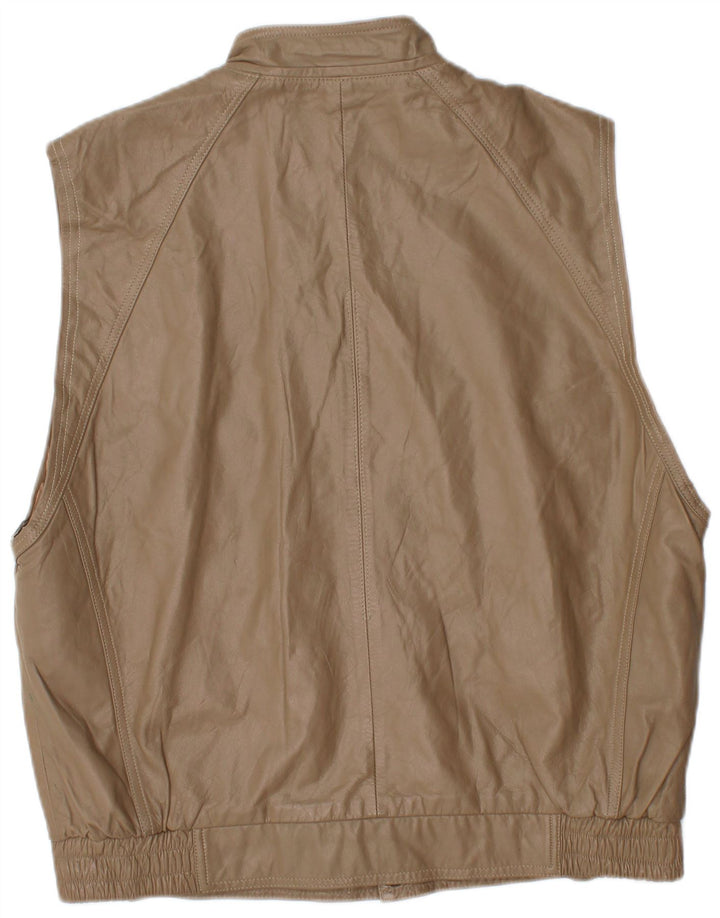 VINTAGE Herren Lederweste UK 40 Large Braun