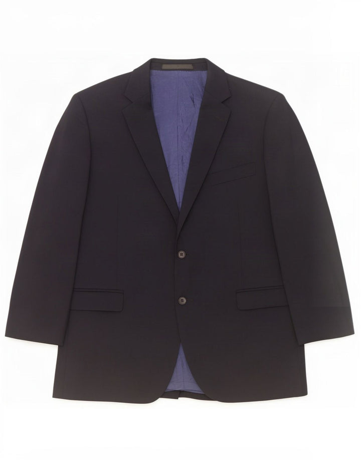 Marks & Spencer Herren-Blazer mit 2 Knöpfen, UK 44, XL, marineblaue Wolle