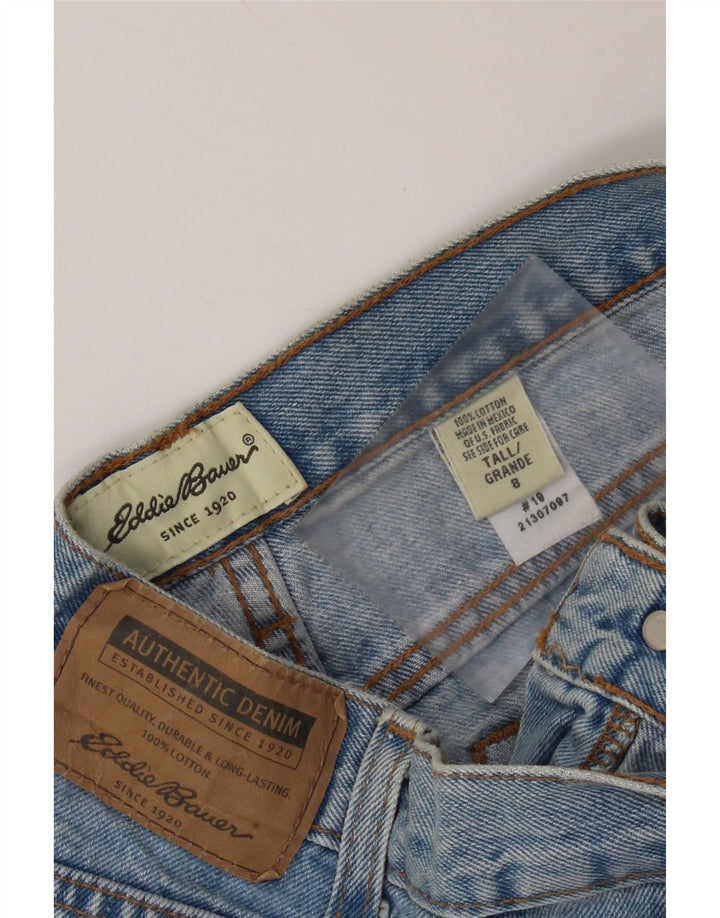 EDDIE BAUER Damen Tapered Jeans US 8 Medium W28 L33 Blaue Baumwolle