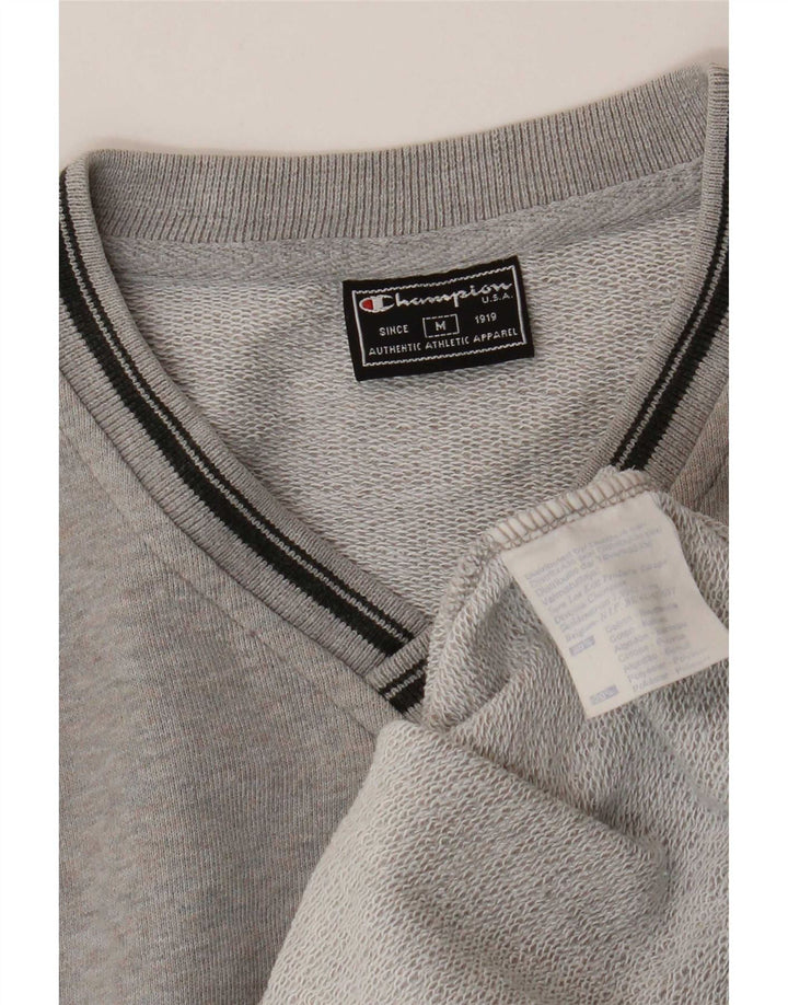 Champion Herren-Sweatshirt-Pullover aus mittelgrauer Baumwolle