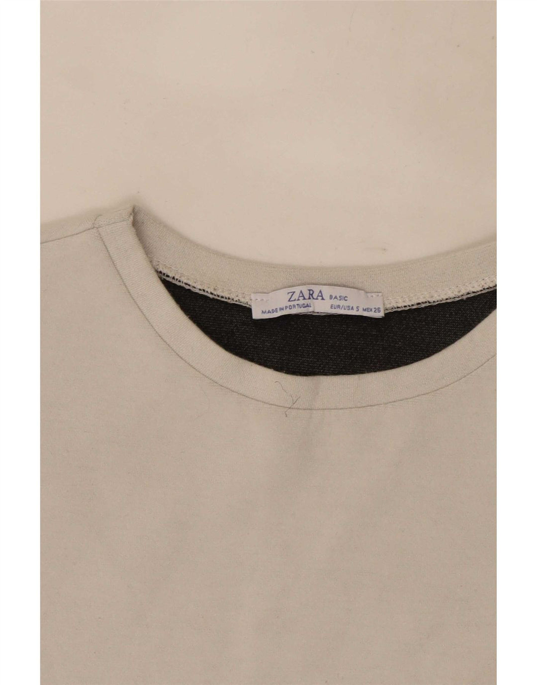 Zara Damen Übergroßes Top Langarm UK 10 Small Grau