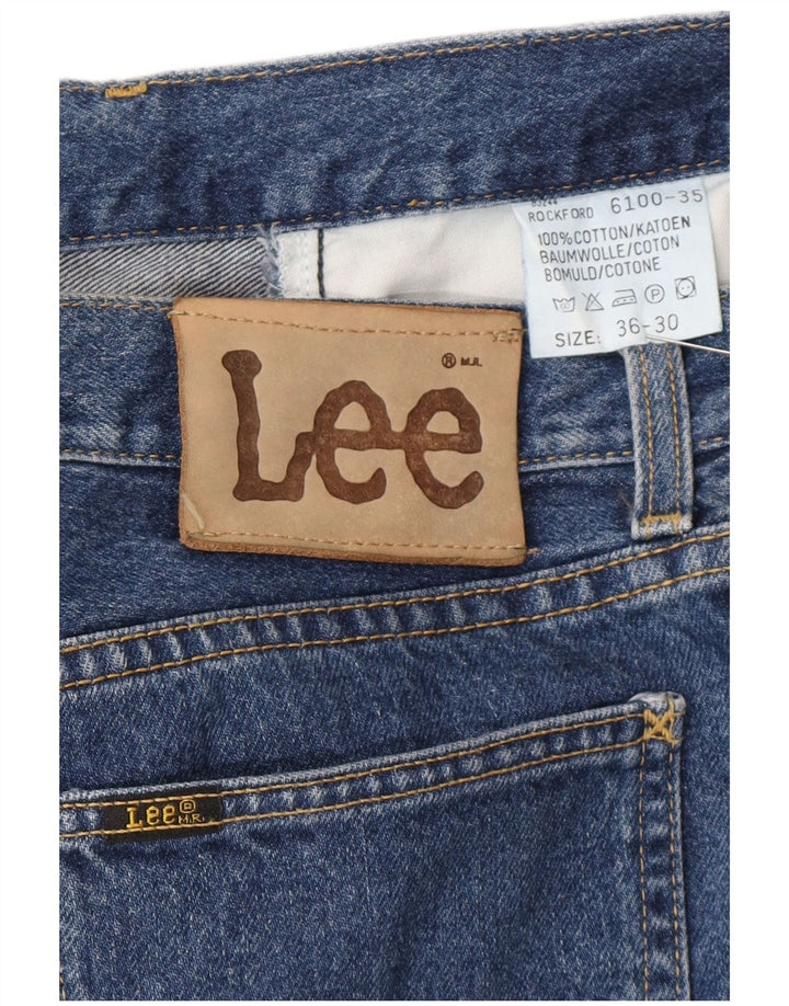 Lee Herren Straight Jeans W36 L30 Blaue Baumwolle