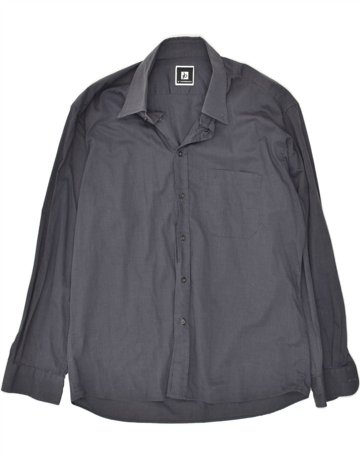 ROCCOBAROCCO Mens Shirt Size 17 XL Grey Cotton Vintage Roccobarocco and Second-Hand Roccobarocco from Messina Hembry 