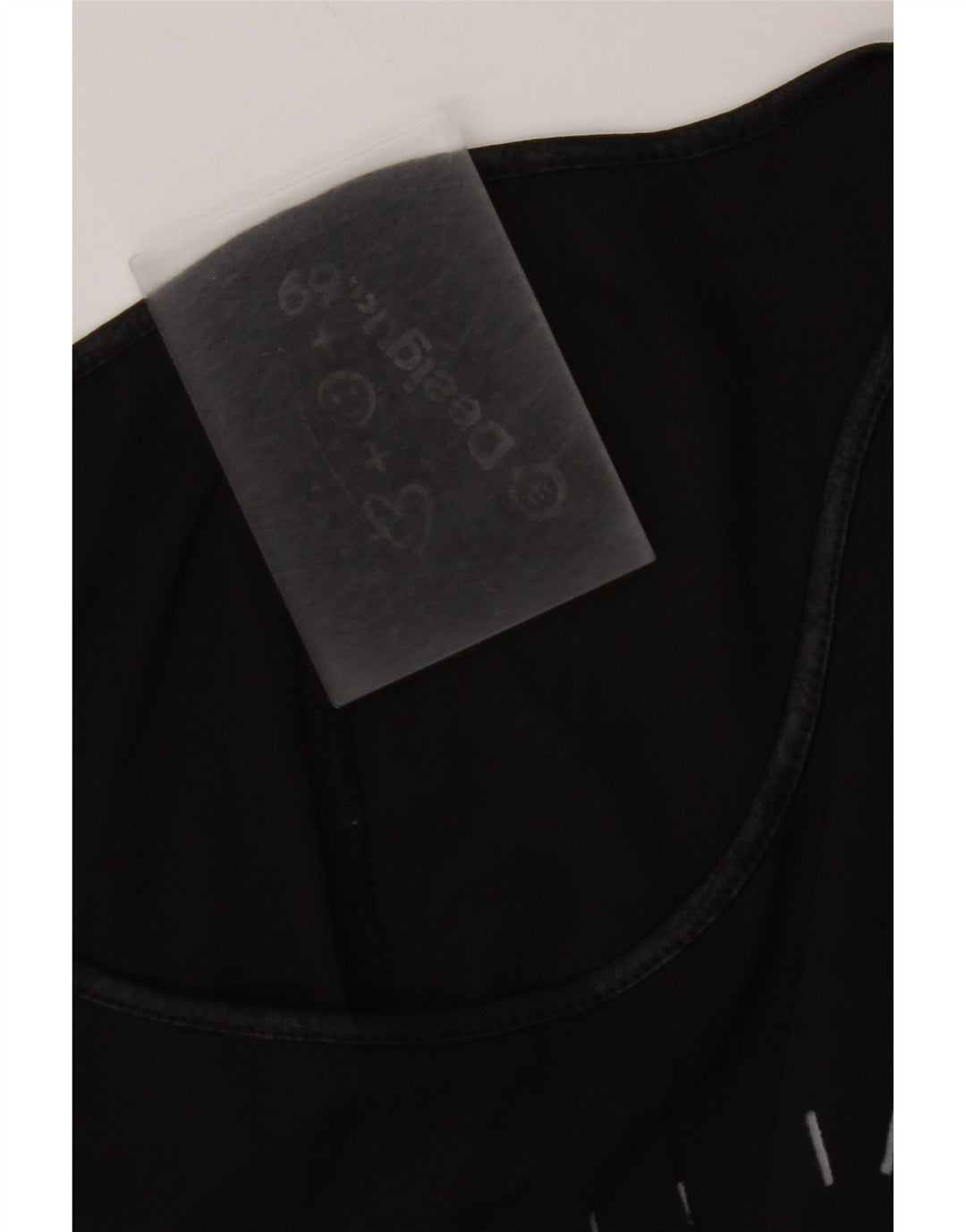 DESIGUAL Damen Grafik-Blusenoberteil UK 14 Medium Schwarz