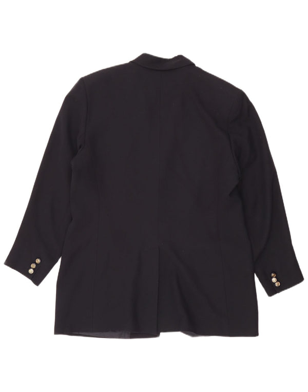 Valentino Damen 2-Knopf-Blazerjacke IT 50 XL Marineblaue Viskose