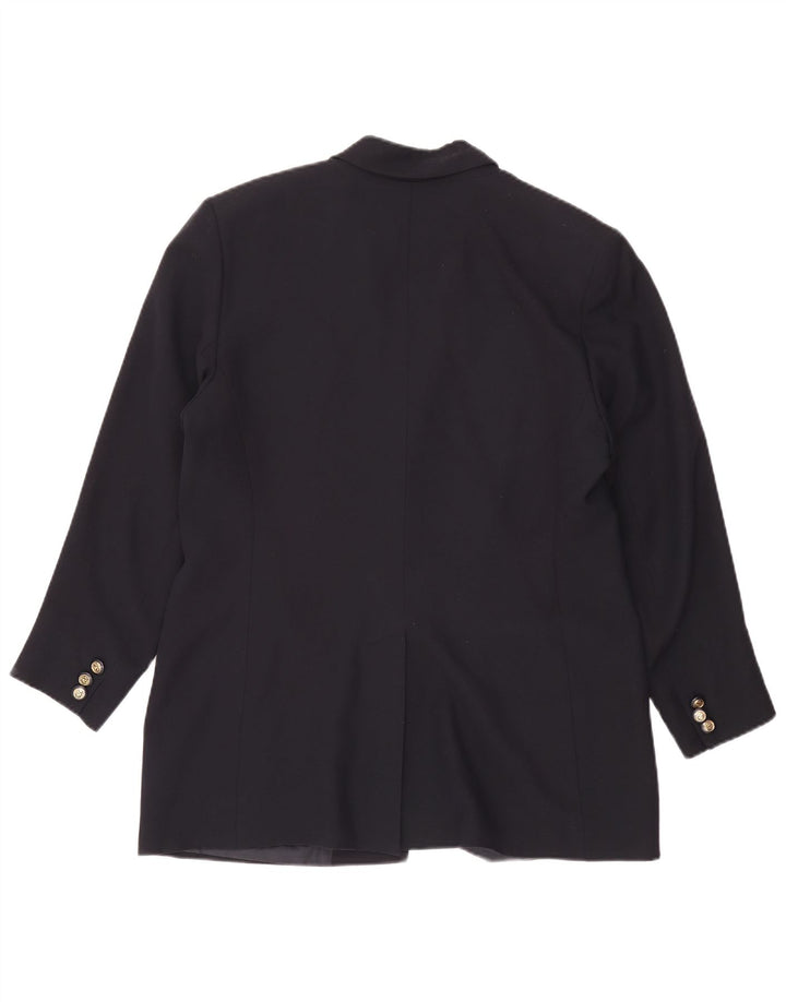 Valentino Damen 2-Knopf-Blazerjacke IT 50 XL Marineblaue Viskose