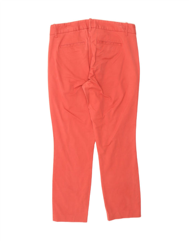 J. CREW Womens Frankie Slim Cropped Trousers US 8 Medium W32 L27 Red Vintage J. Crew and Second-Hand J. Crew from Messina Hembry 