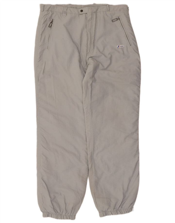 K-Way Herren-Skihose IT 48 Medium W38 L31 Graues Polyamid