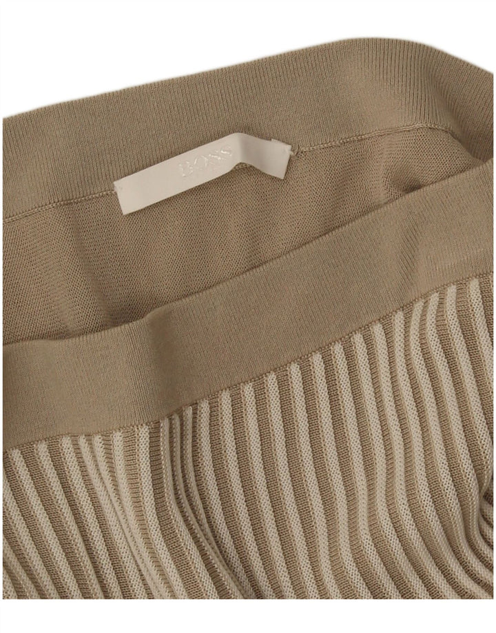 Hugo Boss Damen Strickrock W26 Small Beige gestreift