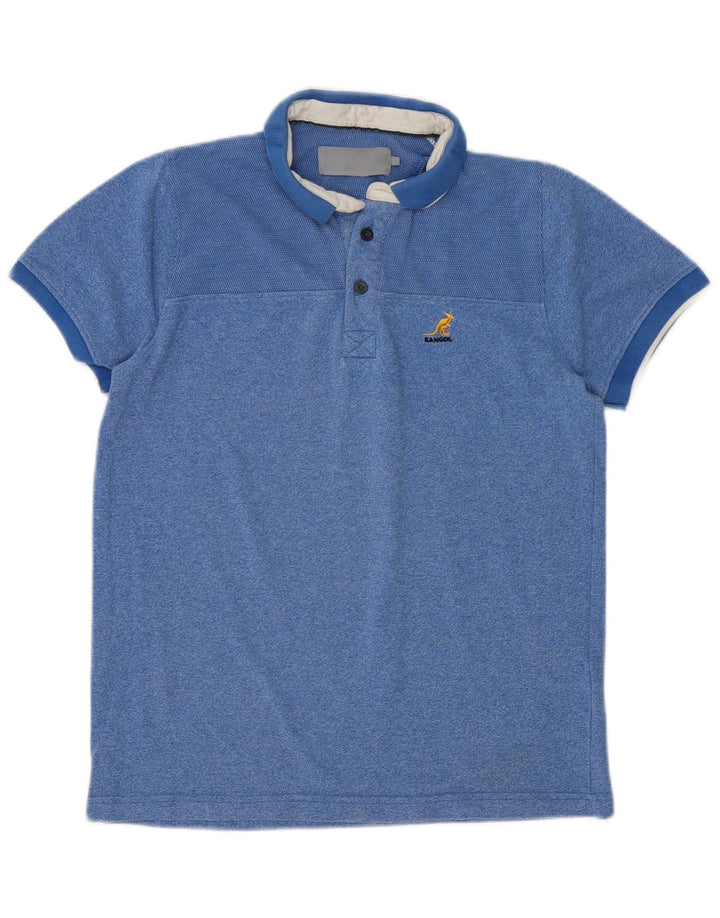 KANGOL Herren-Poloshirt, kleine blaue Baumwolle