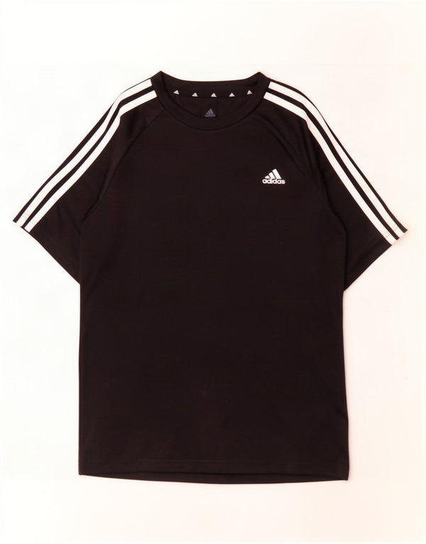 Adidas Jungen Aeroready T-Shirt Top 13–14 Jahre, schwarzes Polyester