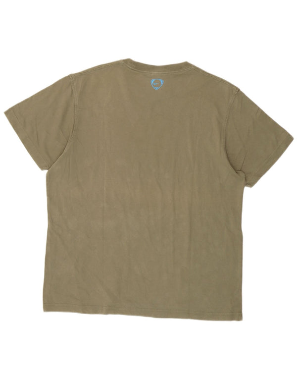 Nike Herren Grafik T-Shirt Top UK 42/44 Large Grün