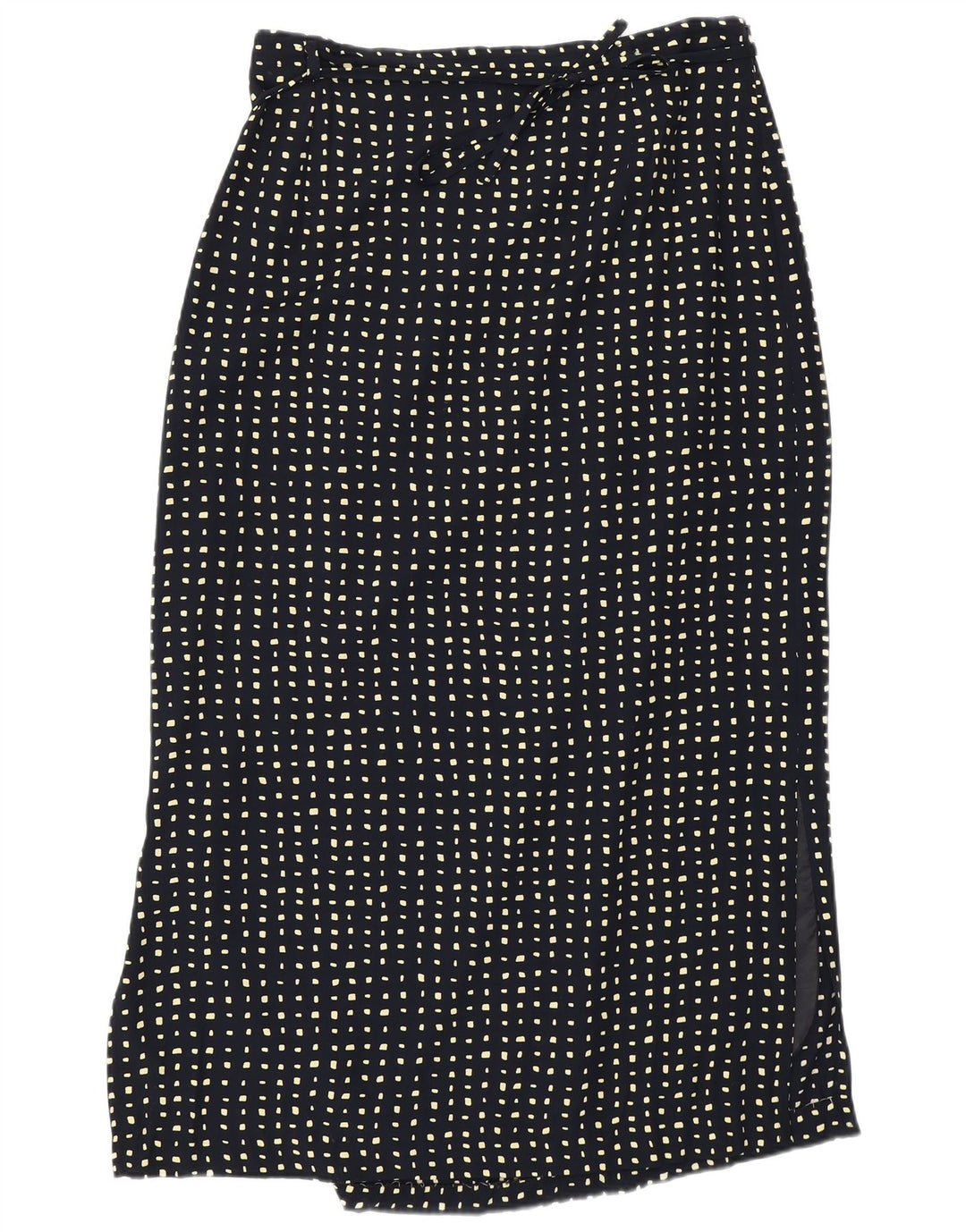 MICHAEL H Womens Midi Skirt W34 Large Black Spotted