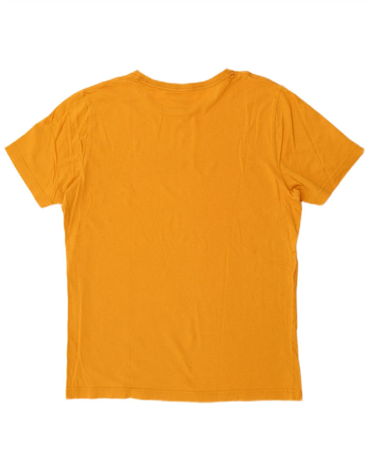 Puma Herren Grafik-T-Shirt-Oberteil aus mittelgelber Baumwolle