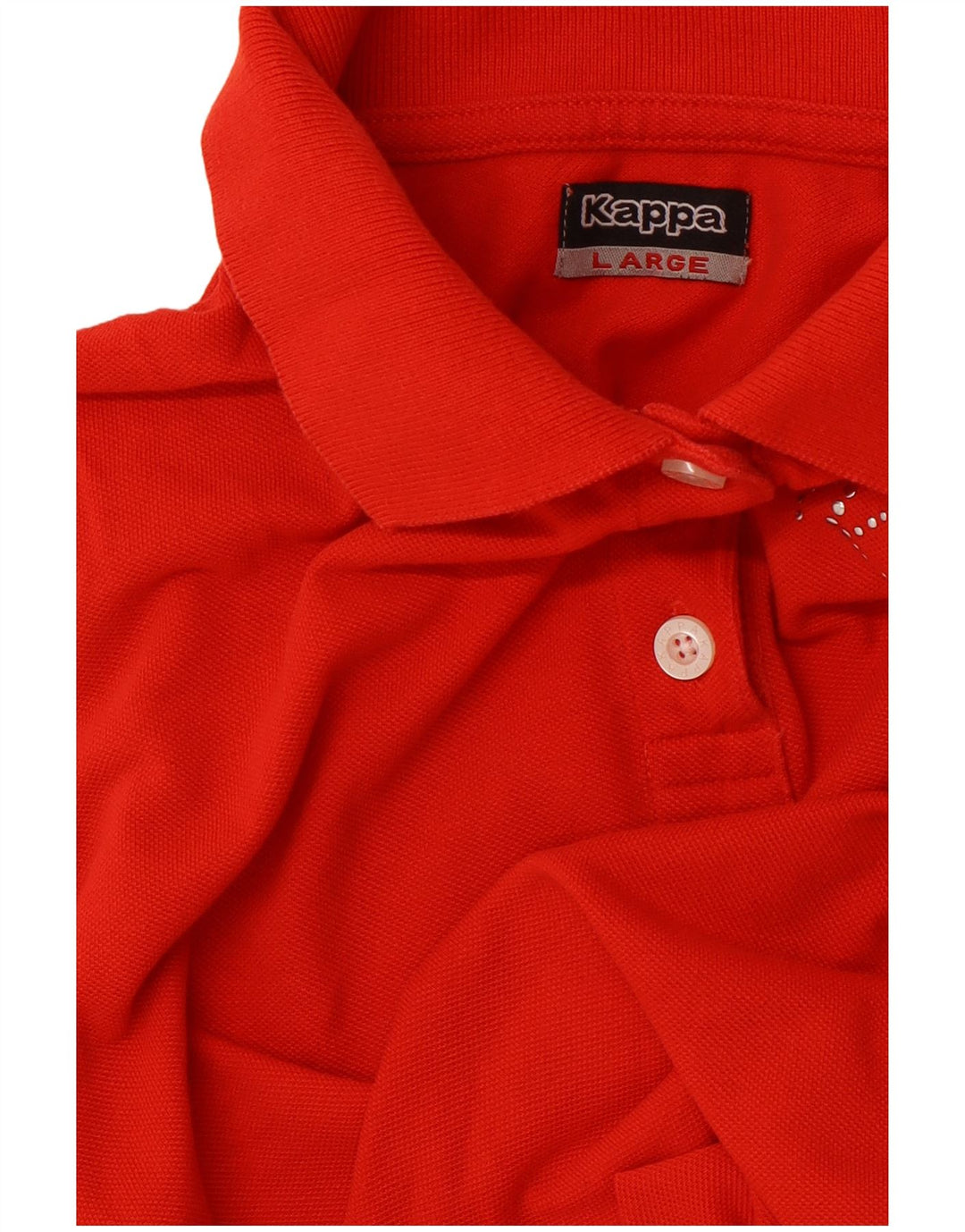 KAPPA Damen ärmelloses Poloshirt UK 14 Large Rot