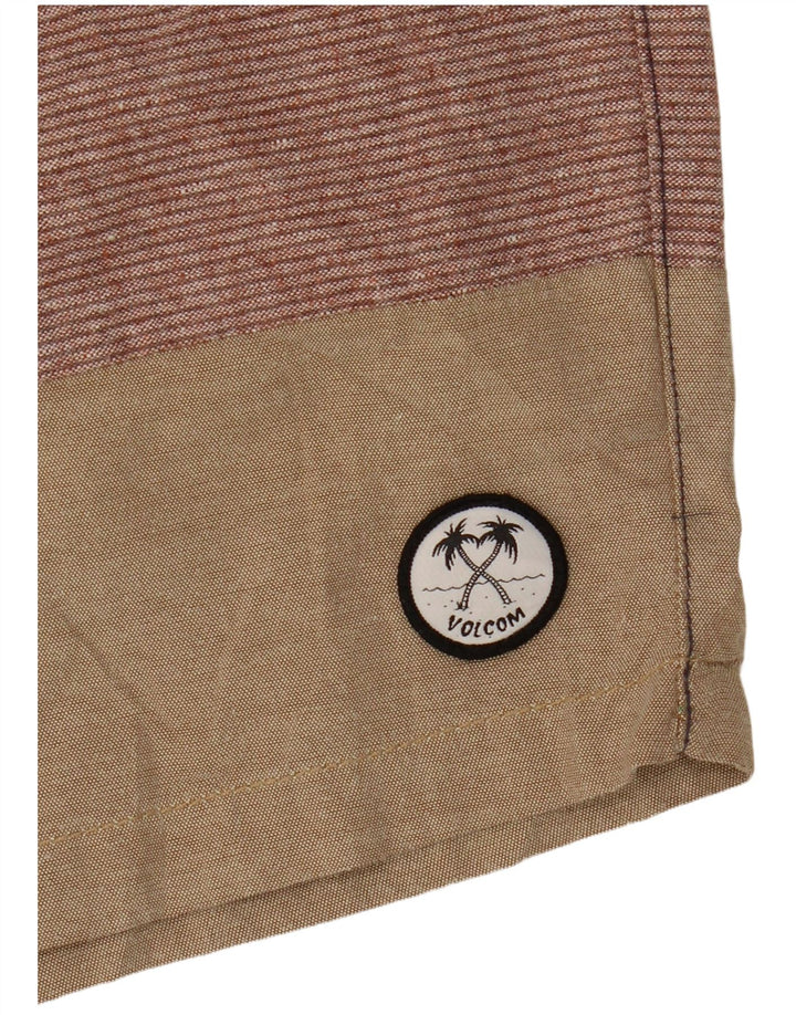Volcom Herren-Freizeitshorts W32 Medium Mehrfarbige Colourblock-Baumwolle