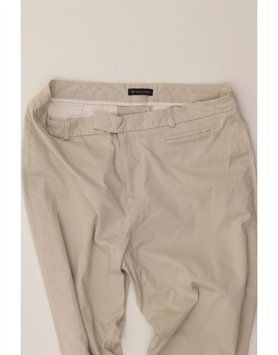 DOCKERS Mens Straight Suit Trousers W32 L30 Beige Vintage Dockers and Second-Hand Dockers from Messina Hembry 