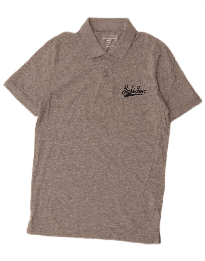 Jack & Jones Herren-Poloshirt, klein, graue Baumwolle