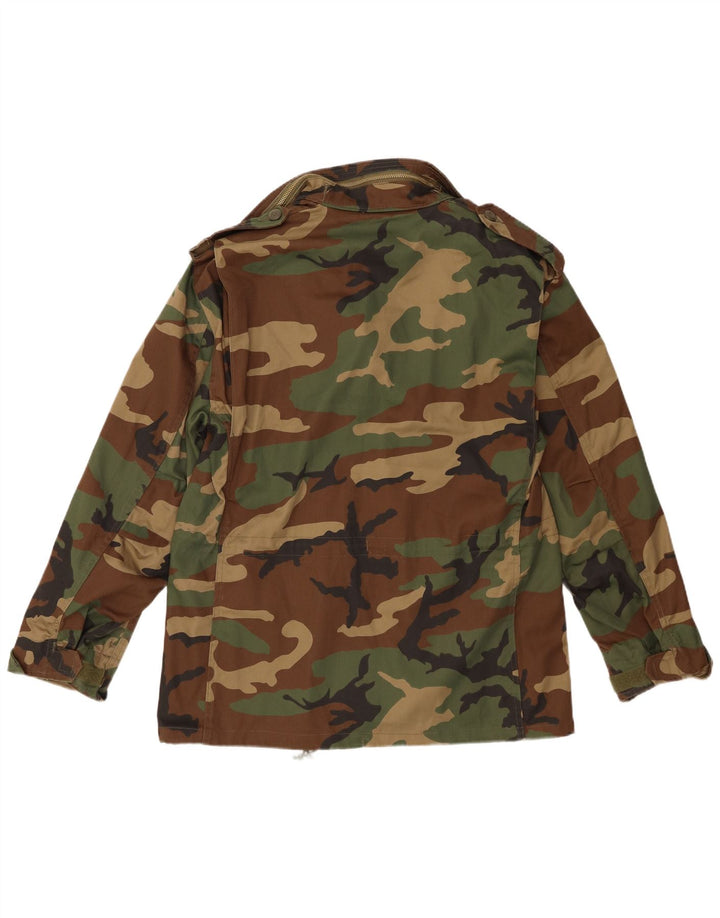 Vintage Herren Militärjacke UK 38 Medium Khaki Camouflage Polyester
