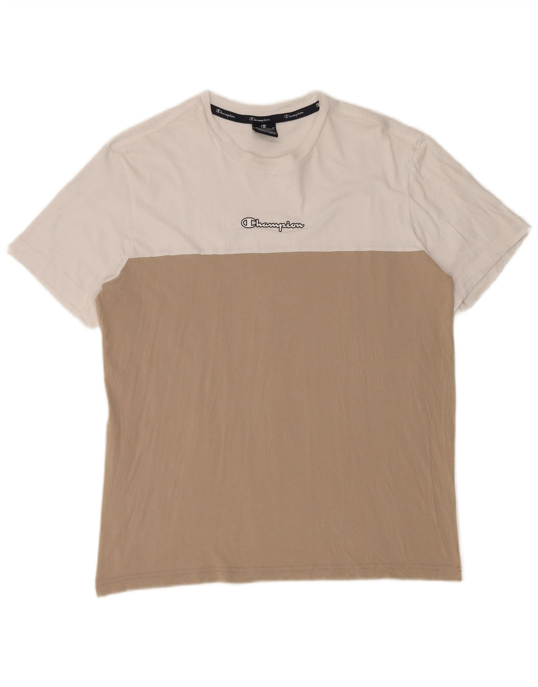 Champion Herren T-Shirt Top Large Weiß Colourblock