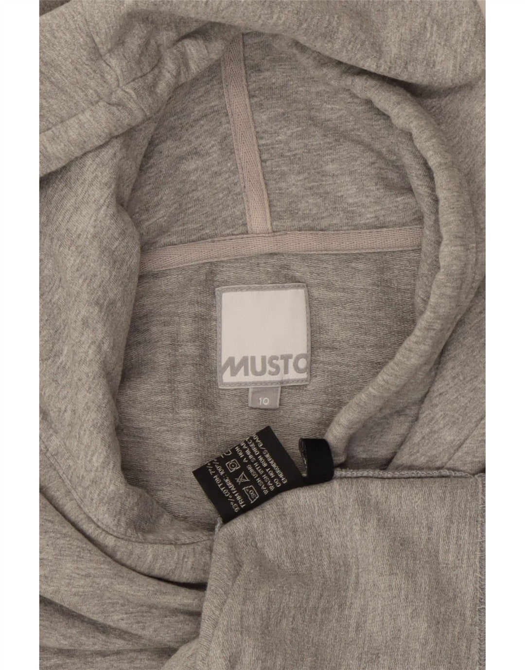 Musto Damen Kapuzenpullover UK 10 Small Graue Baumwolle